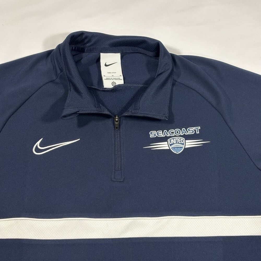 Nike Dri-FIT Men’s M Seacoast United Soccer Club 1/4 Zip Training Jacket Navy